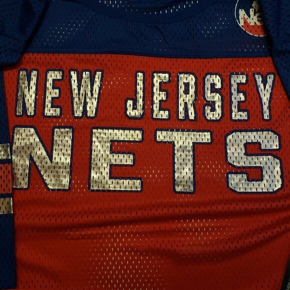 NBA New Jersey Nets Womens First Team Mesh Top GIII For Her Red Blue Size Large - Picture 3 of 5
